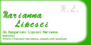 marianna lipcsei business card